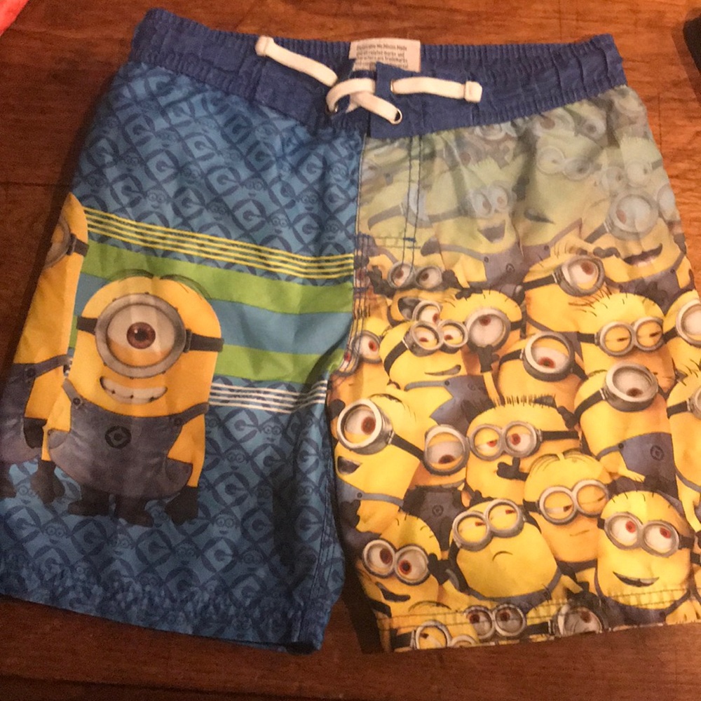 Despicable Me Sz 8 am swim trunks. Good condition
